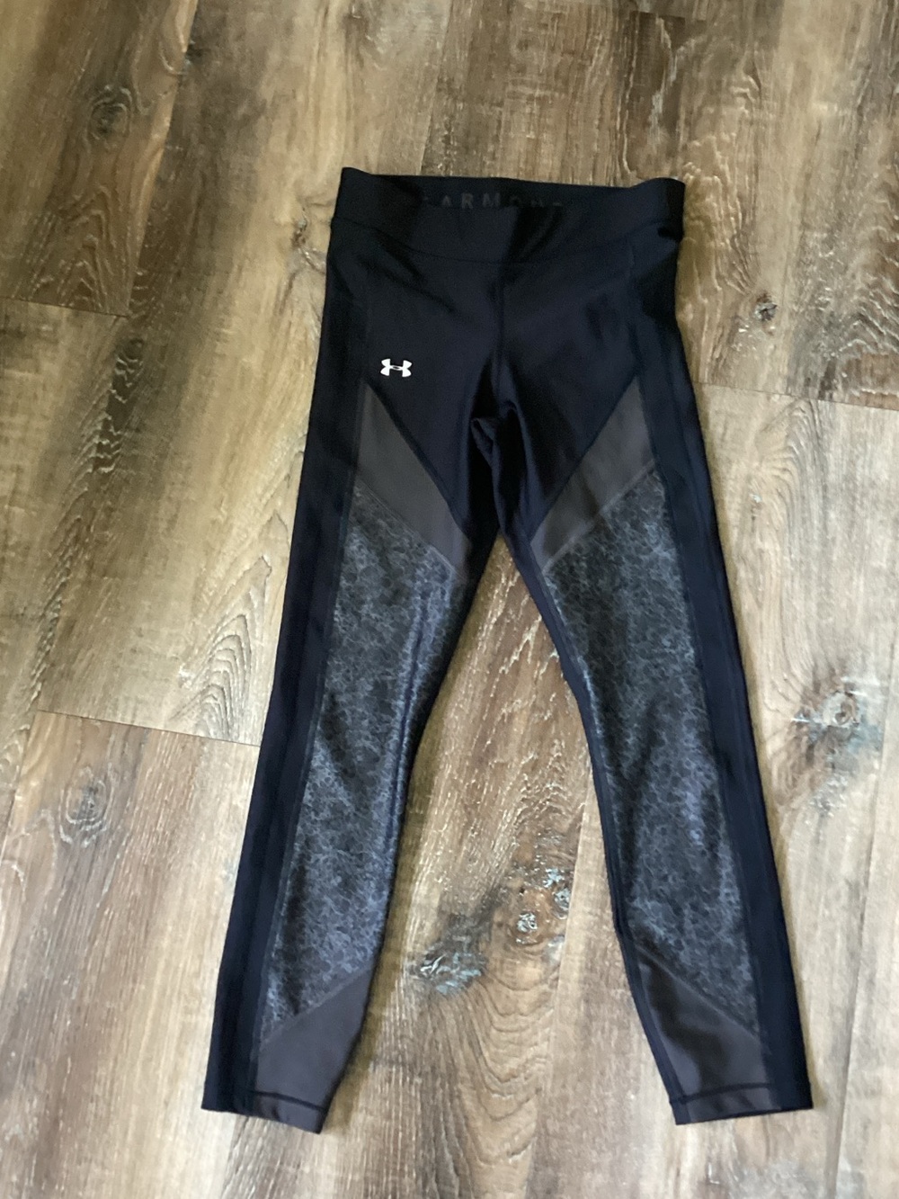 Under Armour Black and Dark Gray Women's Performance Leggings